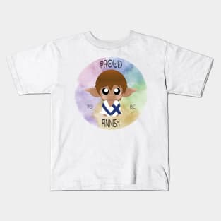 Proud to be Finnish (Sleepy Forest Creatures) Kids T-Shirt
